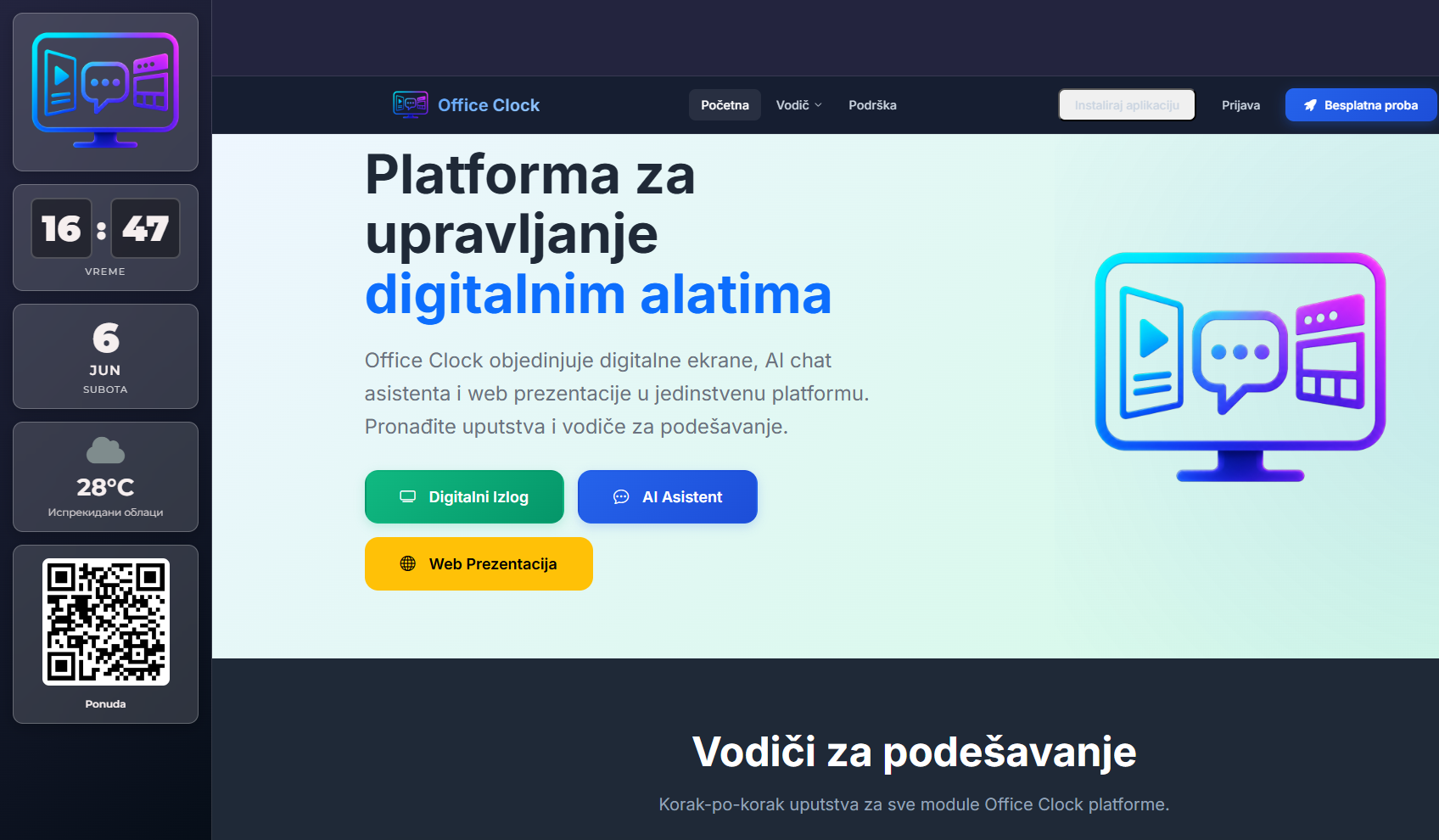 Office Clock Platforma